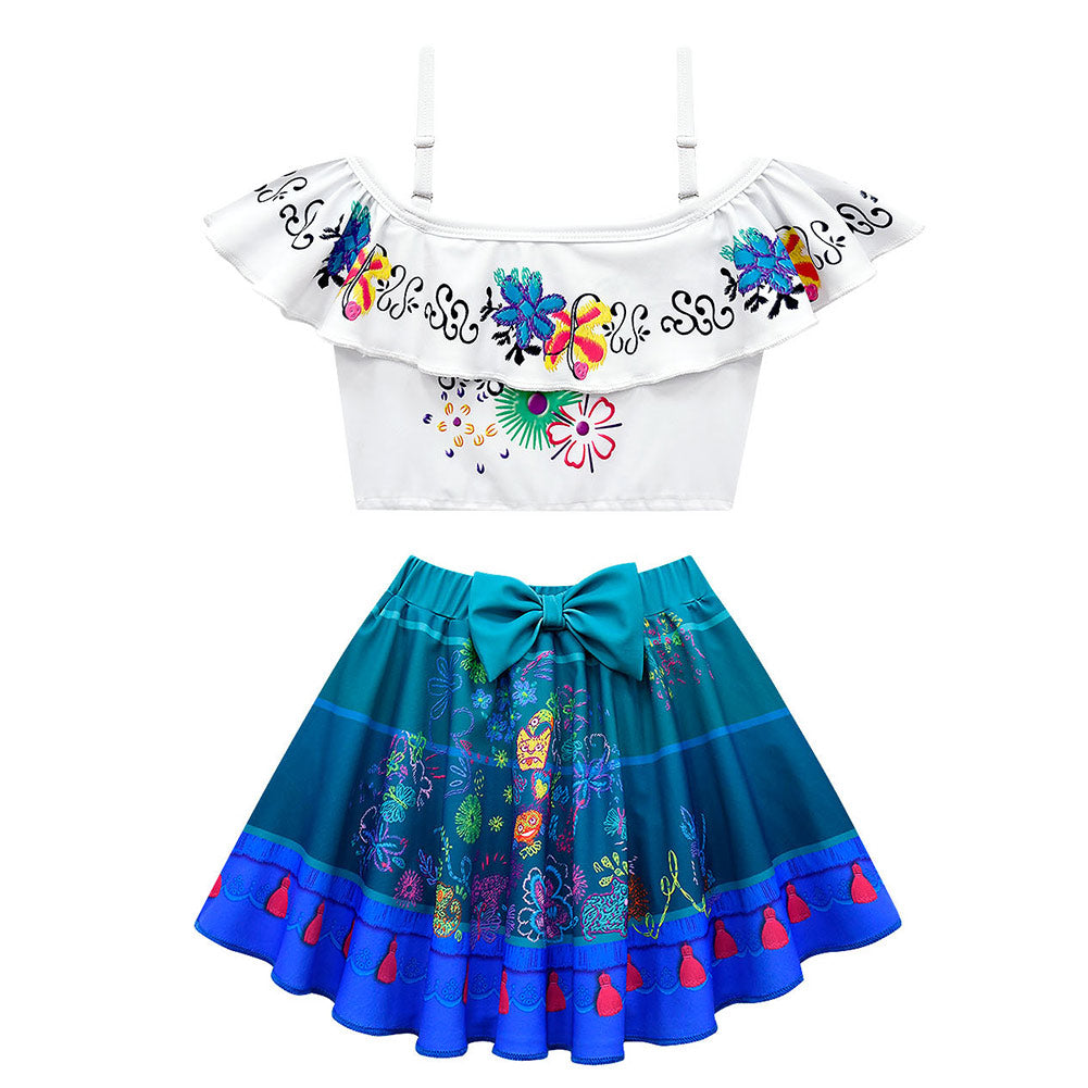 Encanto Isabela Cosplay Costume Kids Children Swimwear  Dress Outfits Halloween Carnival Suit