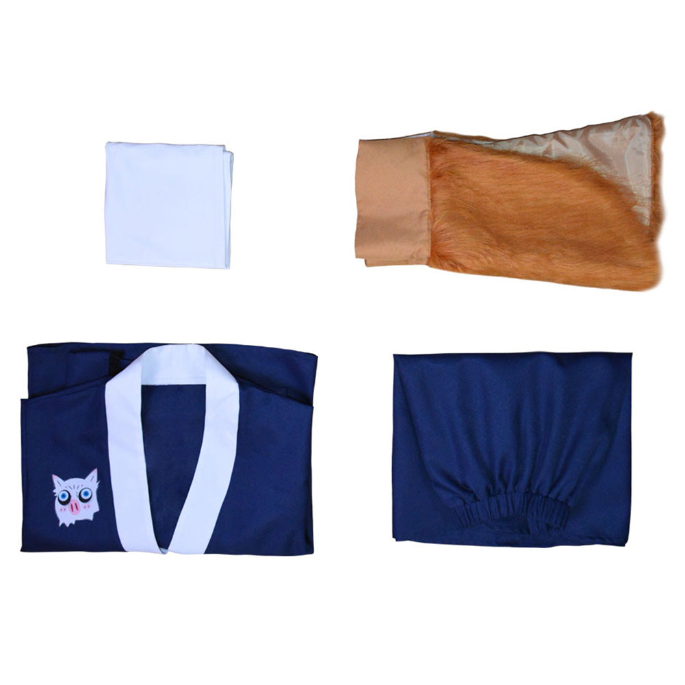 Demon Slayer Hashibira Inosuke Kimono Outfits Cosplay Costume Halloween Carnival Suit