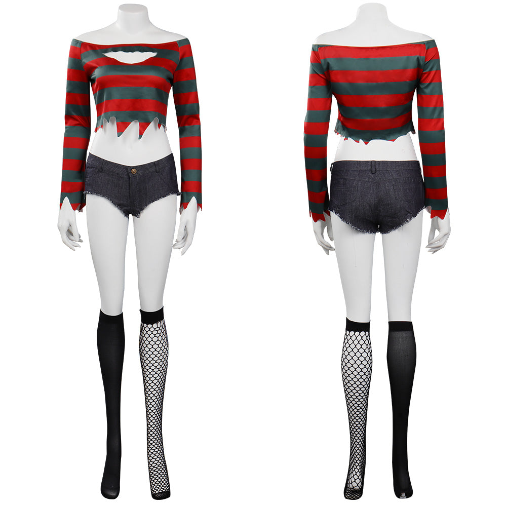 A Nightmare On Elm Street:Freddy Krueger Cosplay Costume Outfits Halloween Carnival Suit