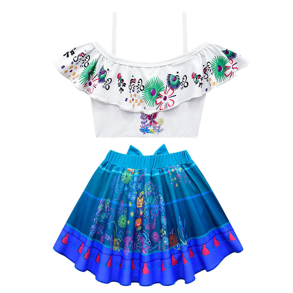 Encanto Isabela Cosplay Costume Kids Children Swimwear  Dress Outfits Halloween Carnival Suit
