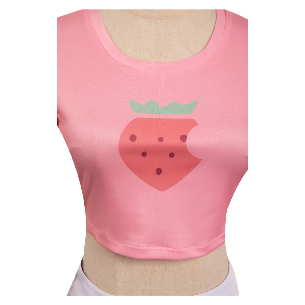 My Idol's Child Hoshino Rubii Pink Strawberry Set Cosplay Costume Halloween Carnival Suit