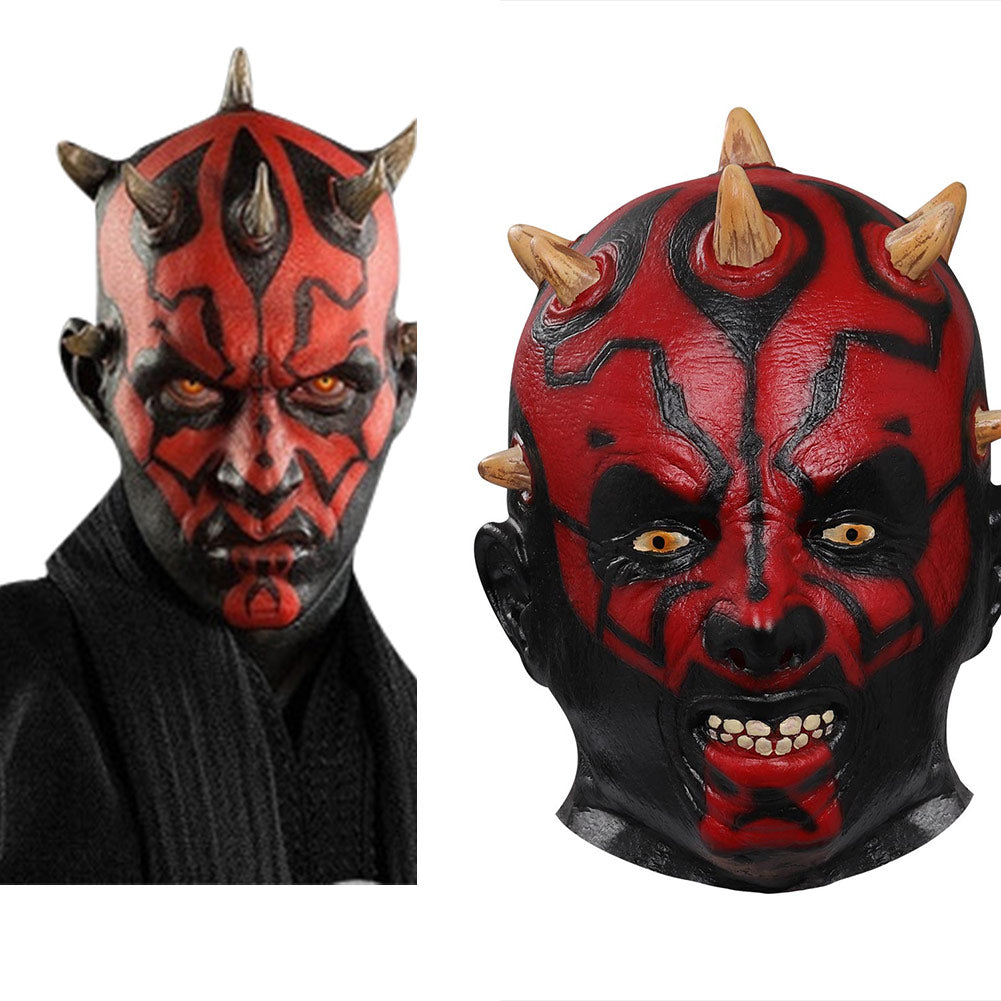 Darth Maul Mask Cosplay Latex Masks Helmet Masquerade Halloween Party Costume Props