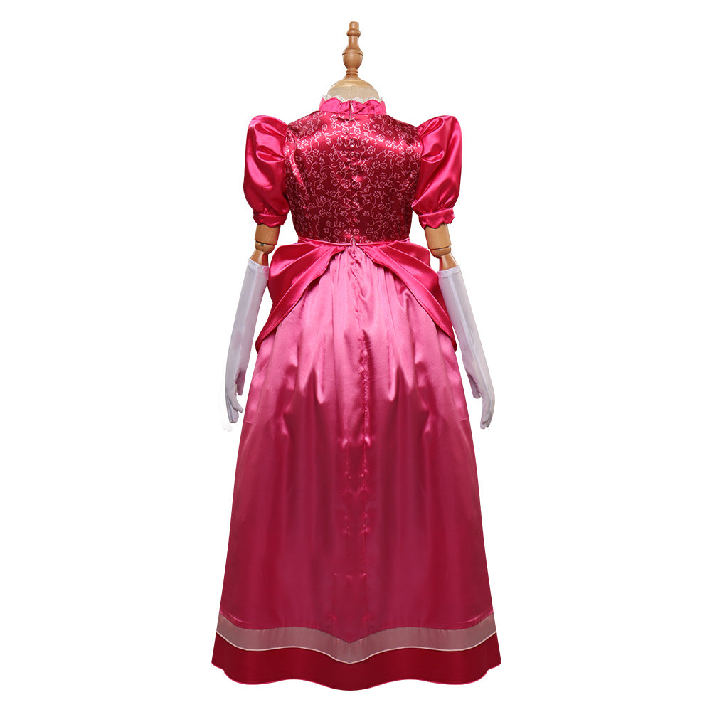 peach The Super Mario Bros. Movie Children\\'s dress Cosplay Costume Outfits Halloween Carnival Party Disguise Suit