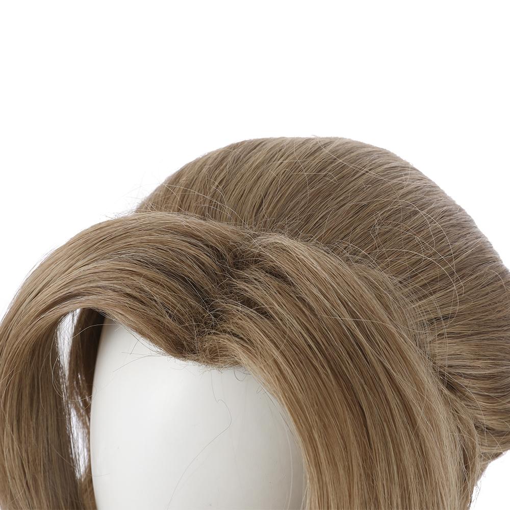 Final Fantasy VII Remake Aerith Aeris Gainsborough Dark Brown Long Wig Cosplay Wig
