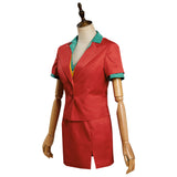 Movie Joker 2019 Female  Cosplay Costume Office Lady Uniform Skirt Outfits Halloween Carnival Suit