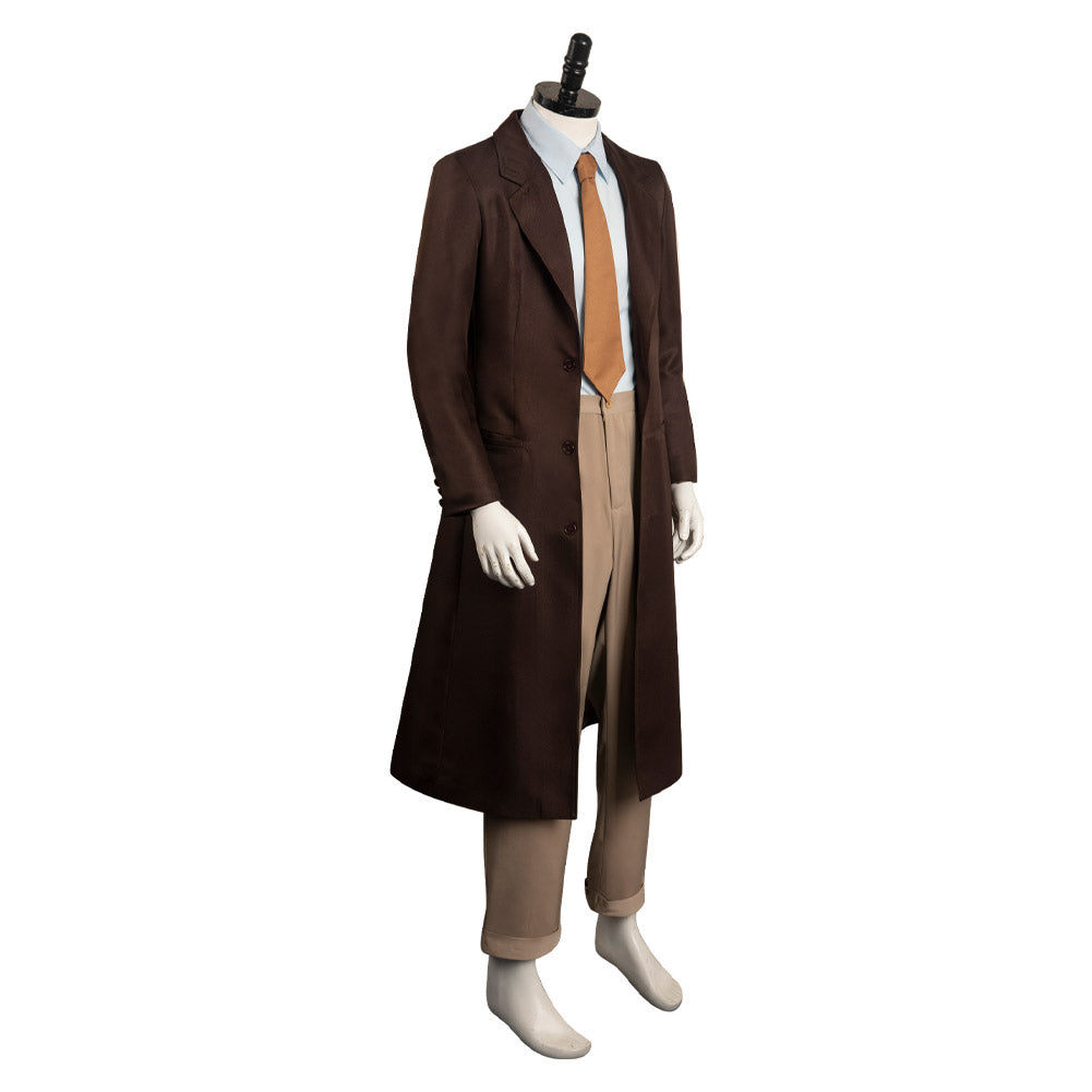 Oppenheimer Cosplay Costume Brown Outfits Halloween Carnival Suit