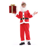 Kids Boys Christmas Santa Claus Cosplay Costume Uniform Outfits Halloween Carnival Suit