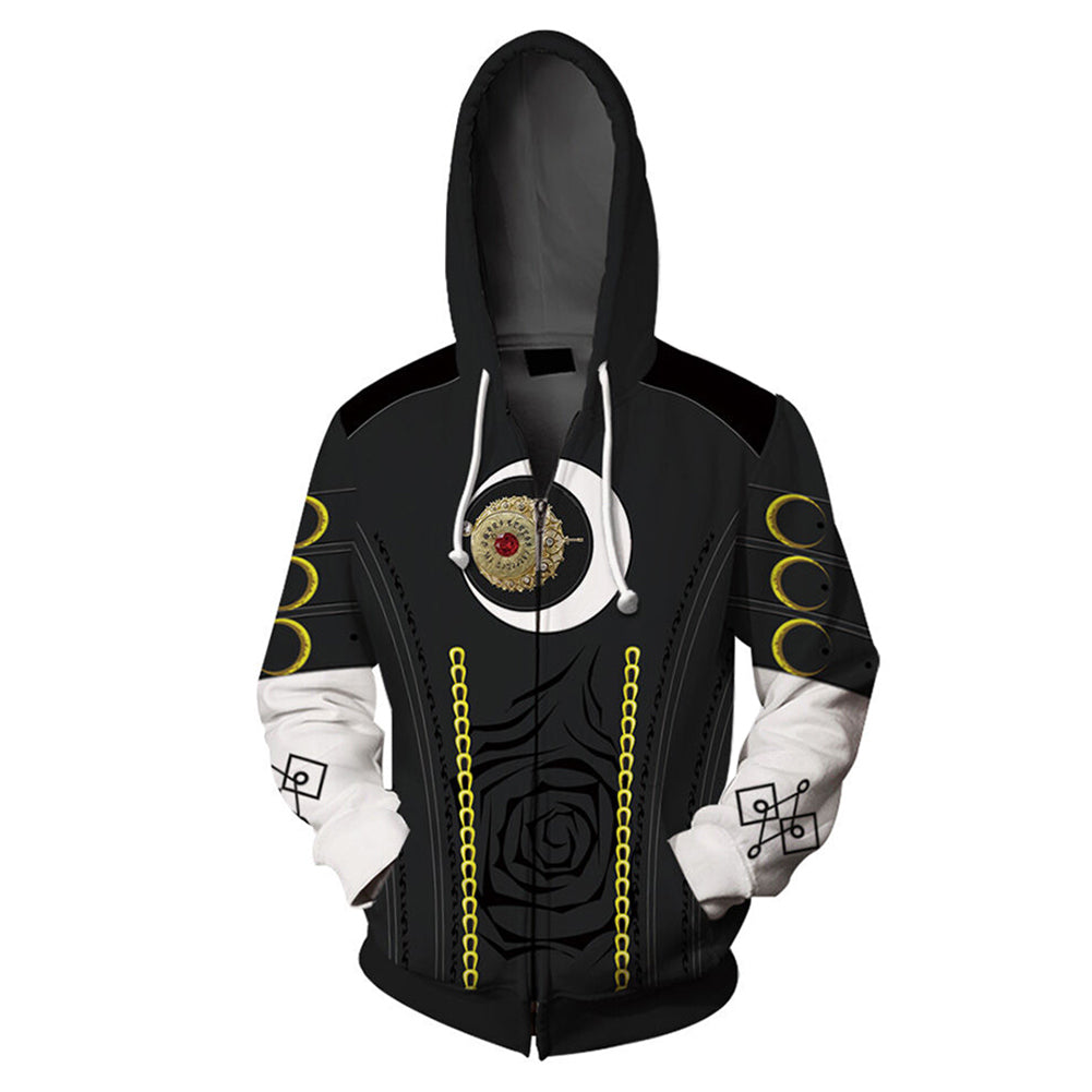 Game Bayonetta Cosplay Hoodie 3D Printed Hooded Sweatshirt Men Women Casual Streetwear Zip Up Jacket Coat