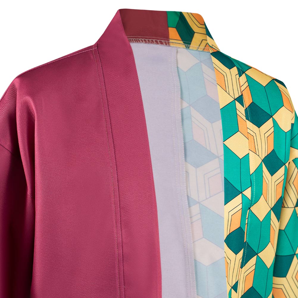 KNY Tomioka Giyuu Cosplay For Adult Male Costumes Halloween Carnival Suit With Earrings Belt