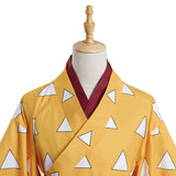 Demon Slayer Agatsuma Zenitsu Kimono Dress Outfits Cosplay Costume Halloween Carnival Suit