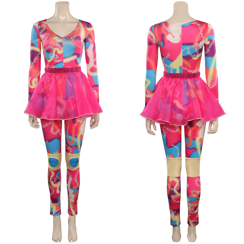 Barbie Original Design Print Colorful Jumpsuit Cosplay Costume Halloween Carnival Suit