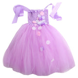 Girls Encanto Isabela Cosplay Costume Kids Children Mesh Tutu Dress Headband OutfitsHalloween Carnival Suit