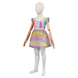 Barbie Margot Robbie Kids Children Print Dress Cosplay Costume Halloween Carnival Suit