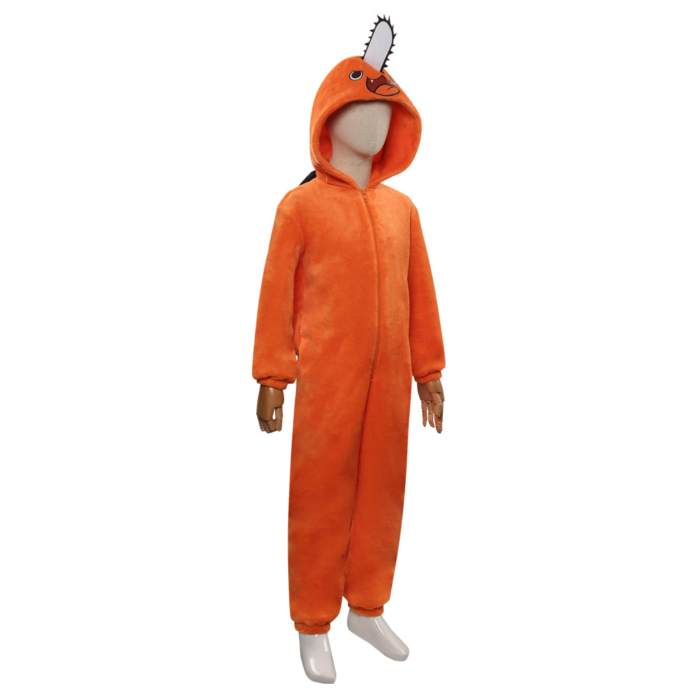 kids children Chainsaw Man-Pochita Cosplay Costume Jumpsuit Pajamas Sleepwear Halloween Carnival Suit