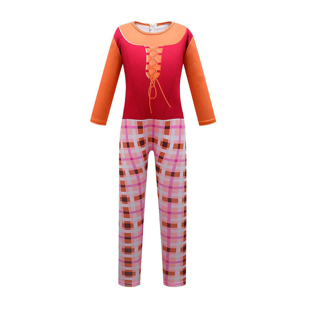 Kids Children Hocus Pocus Mary Sanderson Cosplay Costume Halloween Carnival Suit