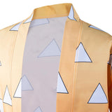 KNY Agatsuma Zenitsu Cosplay Costumes For Adult Male Halloween Carnival Suit With Earrings Belt