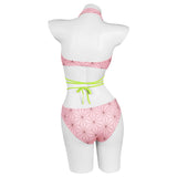 Demon Slayer Kamado Nezuko Swimsuit Cosplay Costume Two-Piece Swimwear Outfits Halloween Carnival Suit