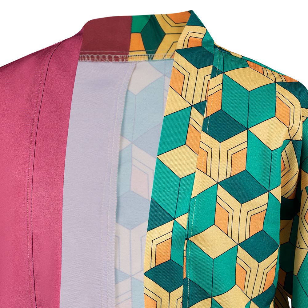 KNY Tomioka Giyuu Cosplay For Adult Male Costumes Halloween Carnival Suit With Earrings Belt