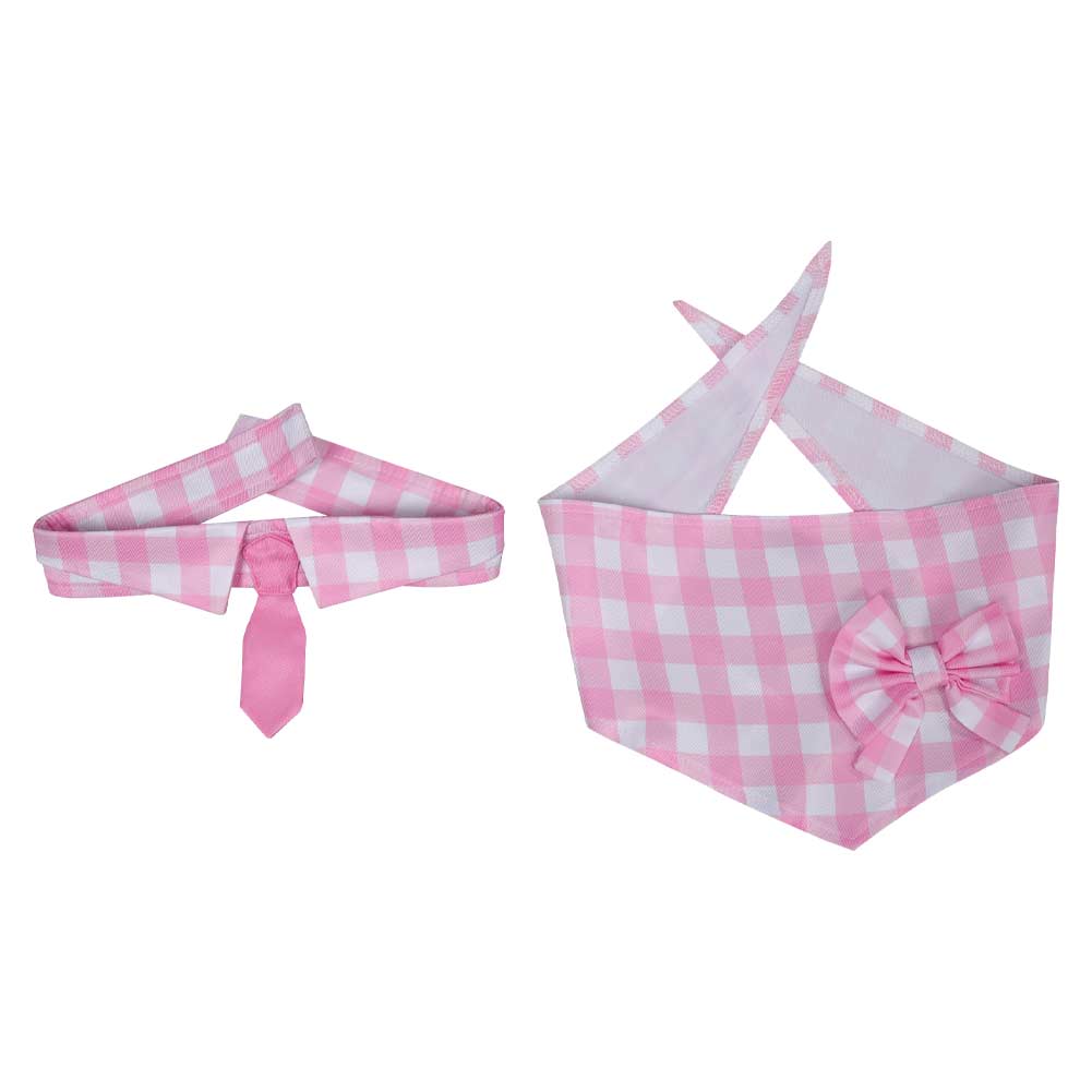 Barbie Ken Pet Dog Pink Bib Cosplay Costume Accessories Outfits Halloween Carnival Suit
