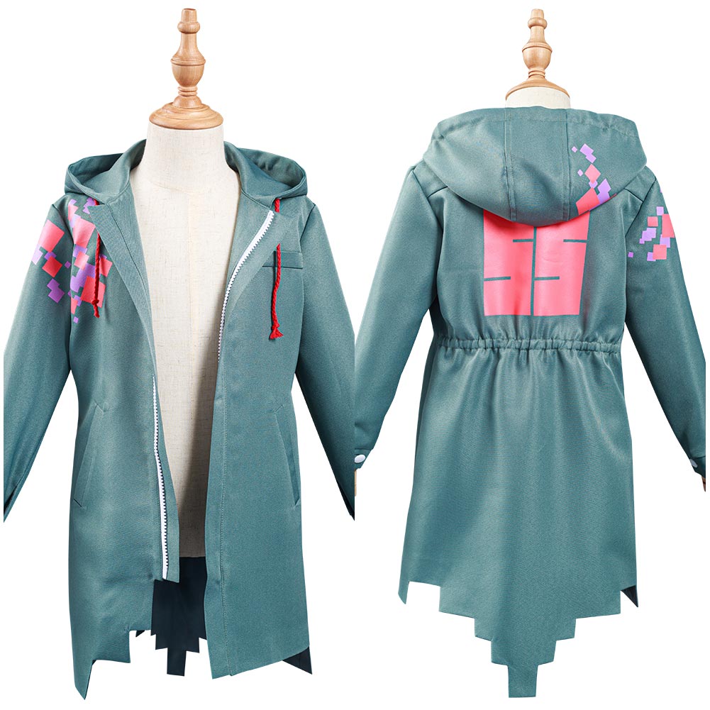Danganronpa Coat Nagito Komaeda Cosplay Costume Kids Children Army Green Jacket