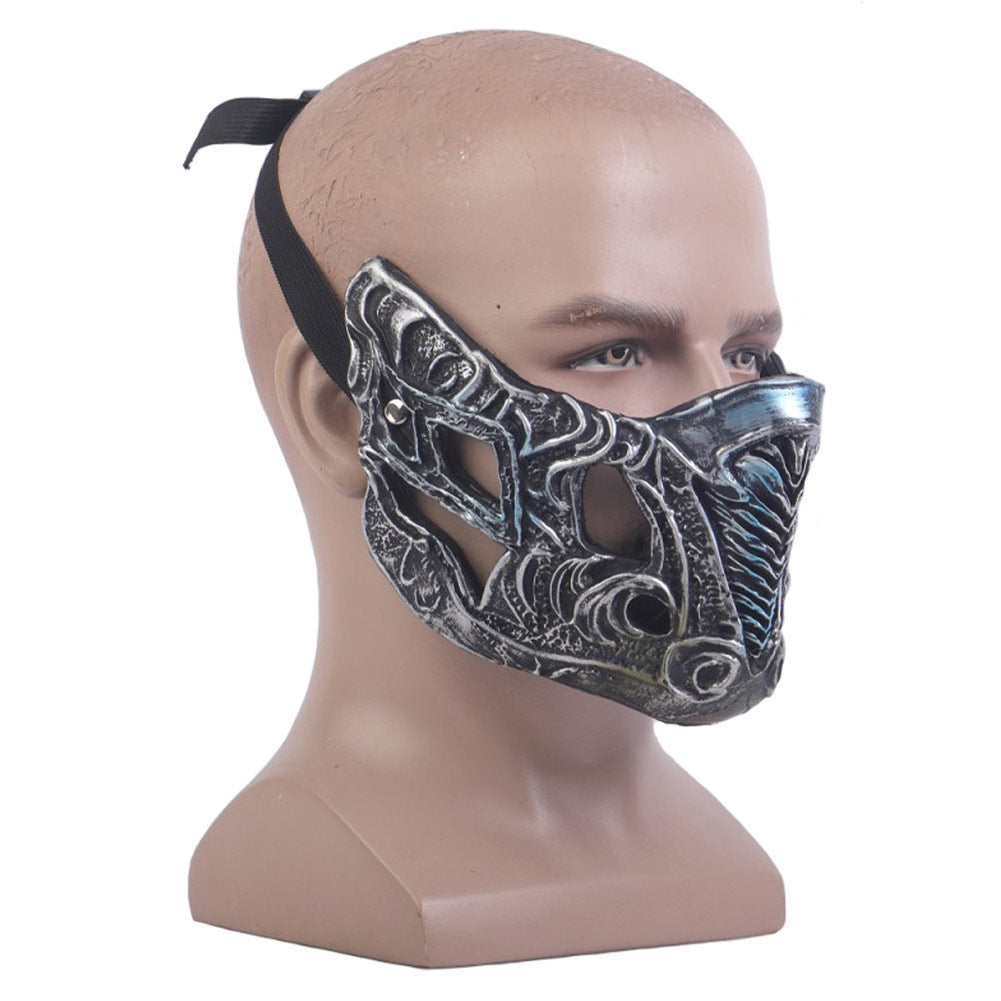 MK3/Mortal Kombat: Devastation Sub-Zero/Kuai Liang Mask Cosplay PVC Half Face Masks Masquerade Halloween Party Costume Props
