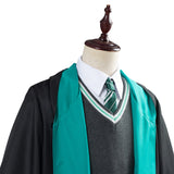 Harry Potter Slytherin Robe Cloak Outfit School Uniform Cosplay Costume Halloween Carnival Costume