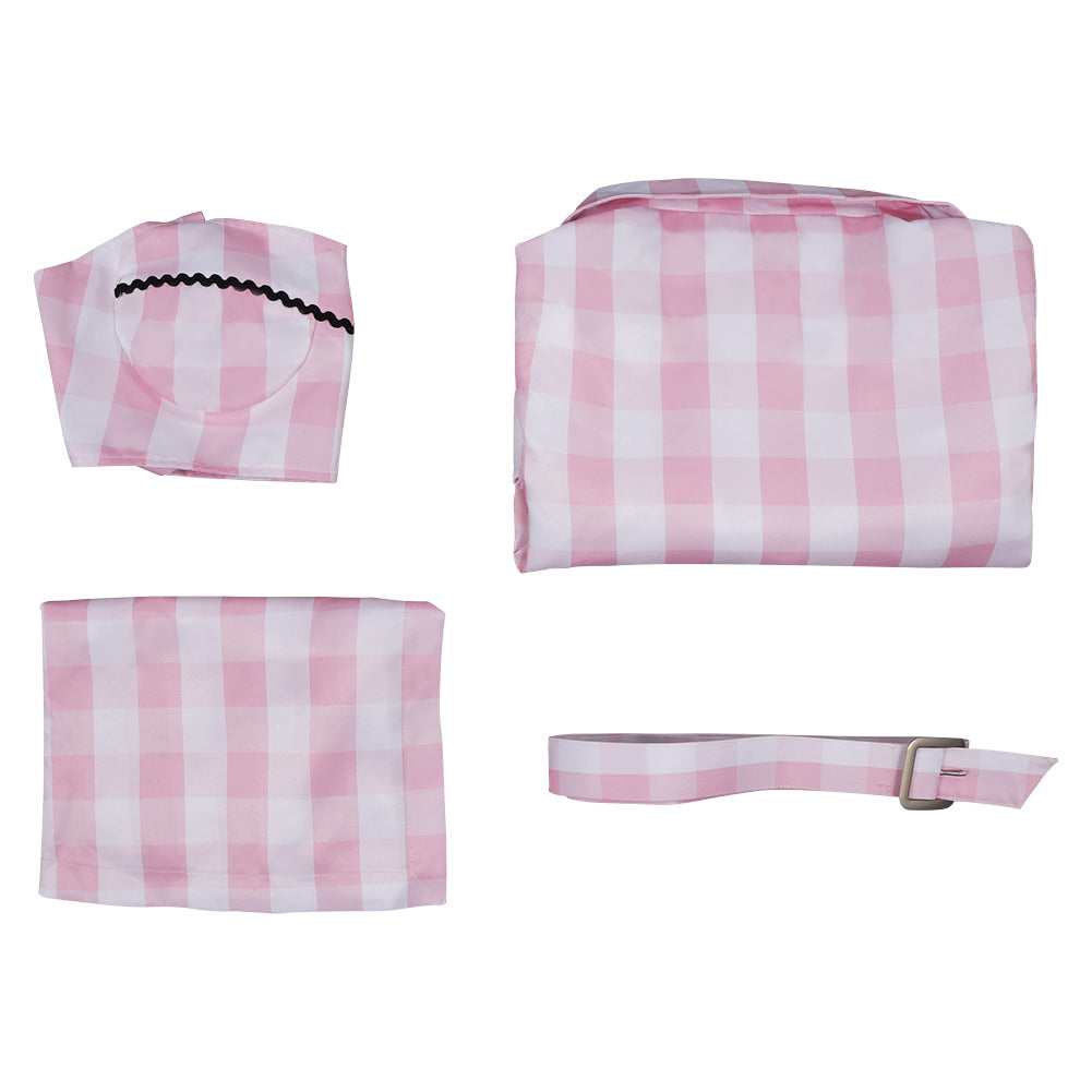 Barbie Margot Robbie Print Dress Cosplay Costume Halloween Carnival Suit