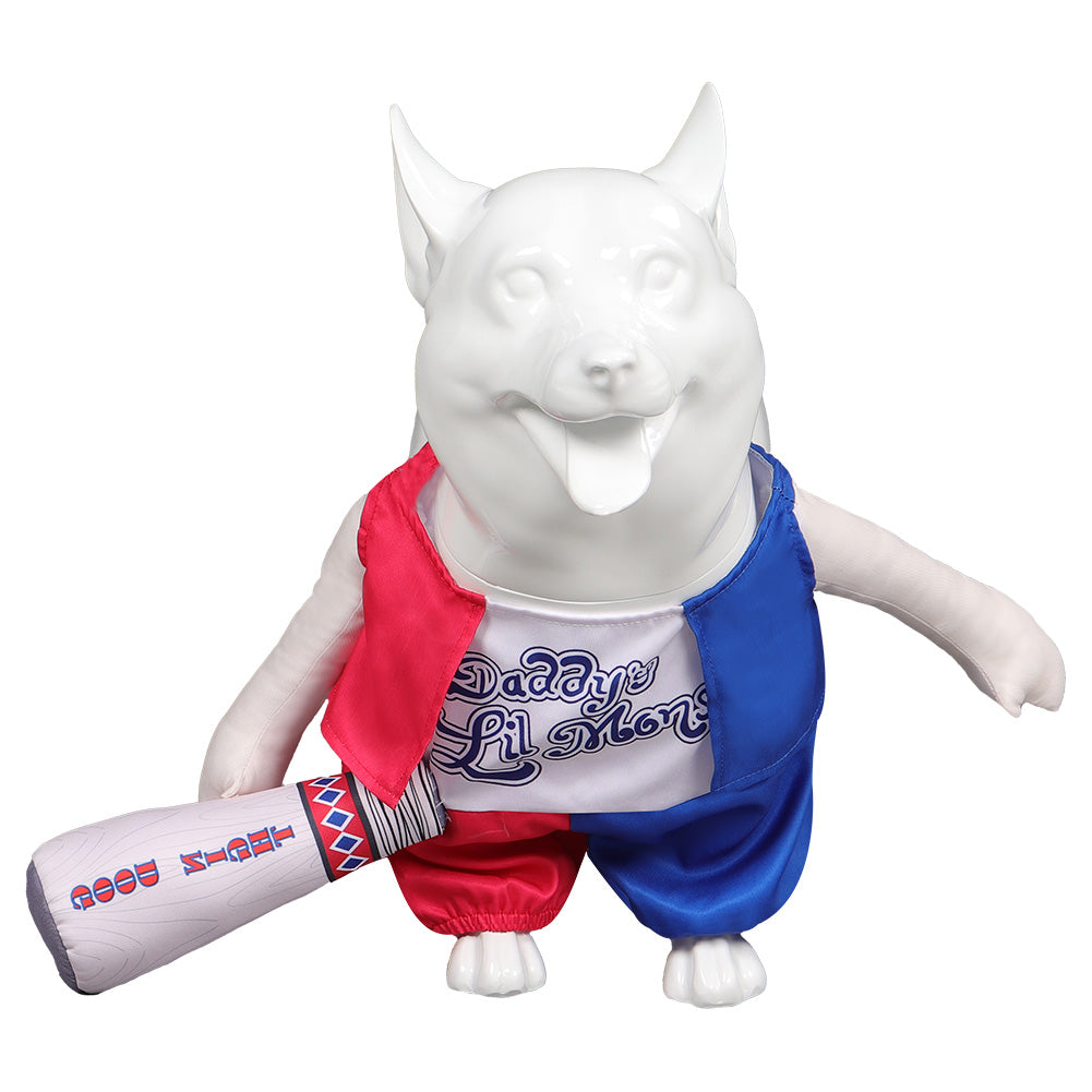 Joker Ugly Harley Quinn Dog Stand Up Pet Outfits Cosplay Costume Halloween Carnival Party Suit