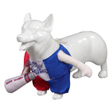 Joker Ugly Harley Quinn Dog Stand Up Pet Outfits Cosplay Costume Halloween Carnival Party Suit