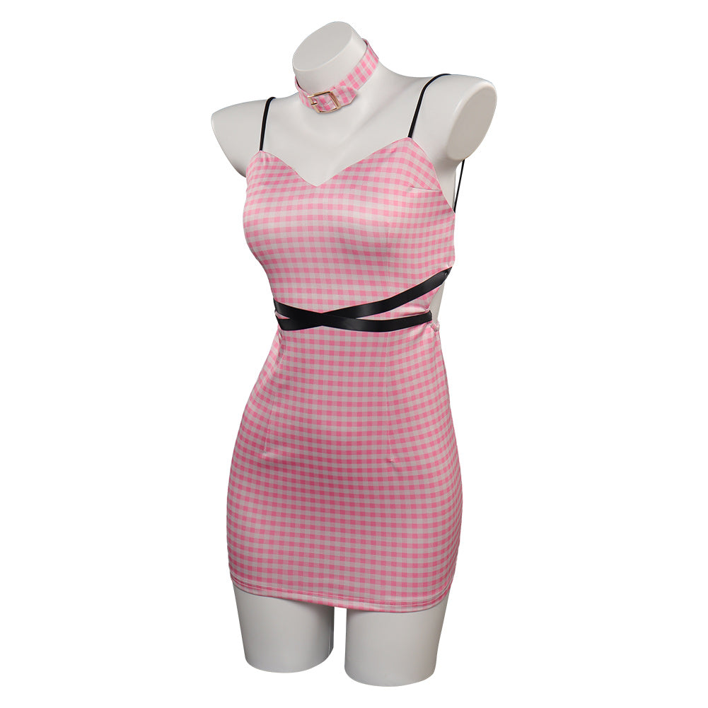 Barbie Original Design Print Dress Cosplay Costume Halloween Carnival Suit