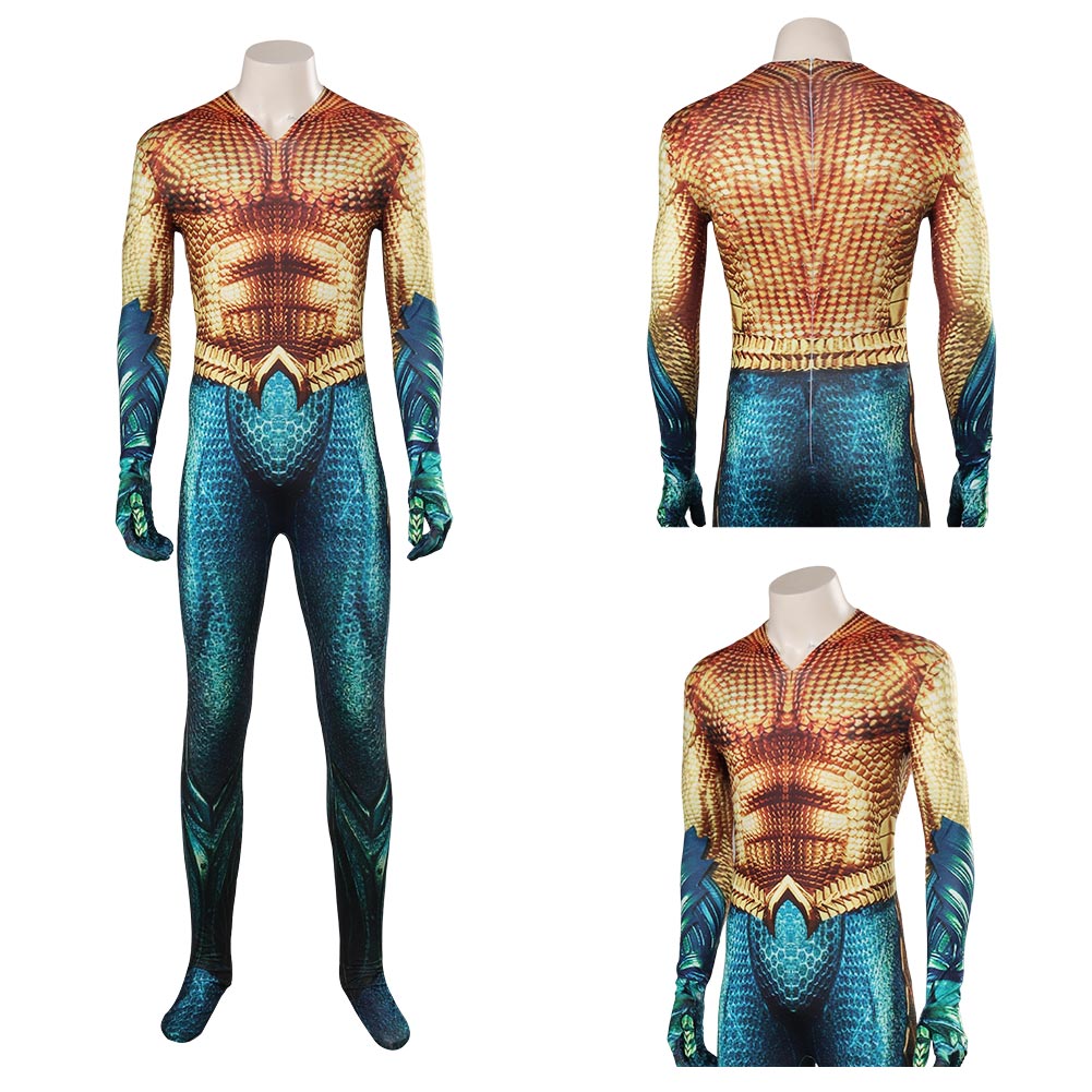 Aquaman Arthur Curry Cosplay Costume Jumpsuit Outfits Halloween Carnival Suit