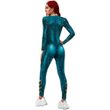 Aquaman Queen of Atlantis Mera Movie Character Cosplay Blue Jumpsuit Cosplay Costume