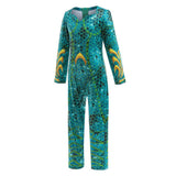 Aquaman Queen of Atlantis Mera Movie Character Kids Children Green Jumpsuit Cosplay Costume