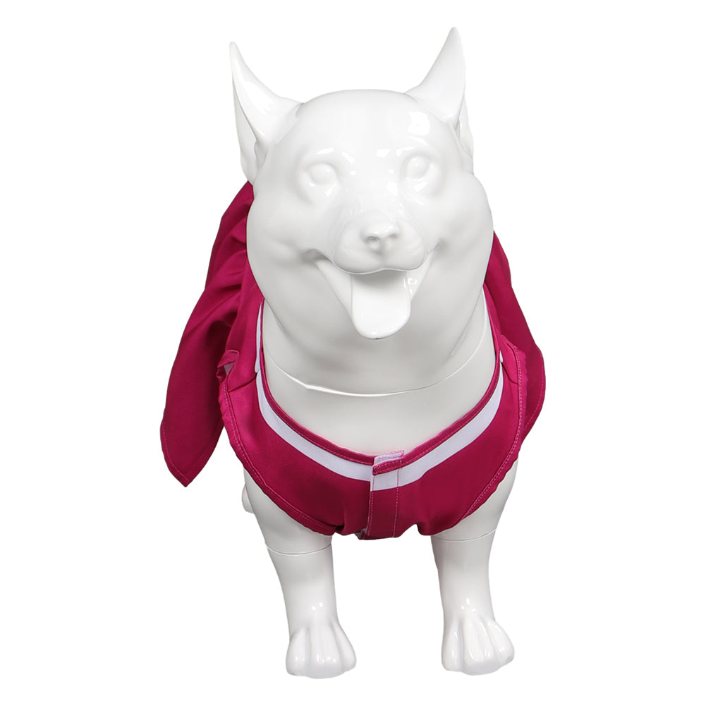 Barbie 2023 Pet Dog Rose Red Print Dress Cosplay Costume Halloween Carnival Suit