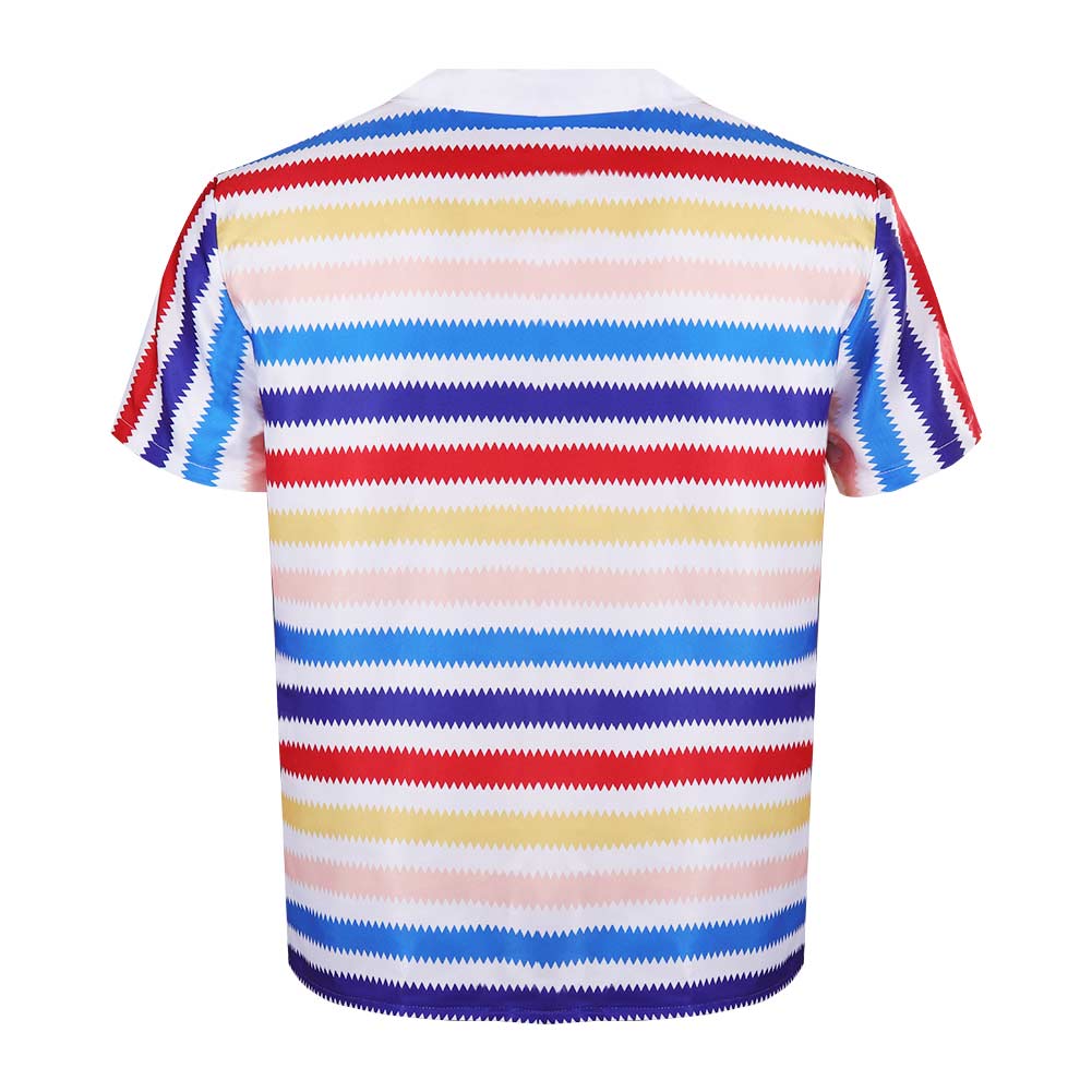 Barbie 1964 Ken Kids Children Rainbow Striped Shirt Cosplay Costume Halloween Carnival Suit