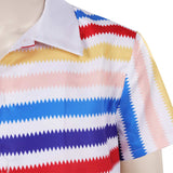 Barbie 1964 Ken Kids Children Rainbow Striped Shirt Cosplay Costume Halloween Carnival Suit