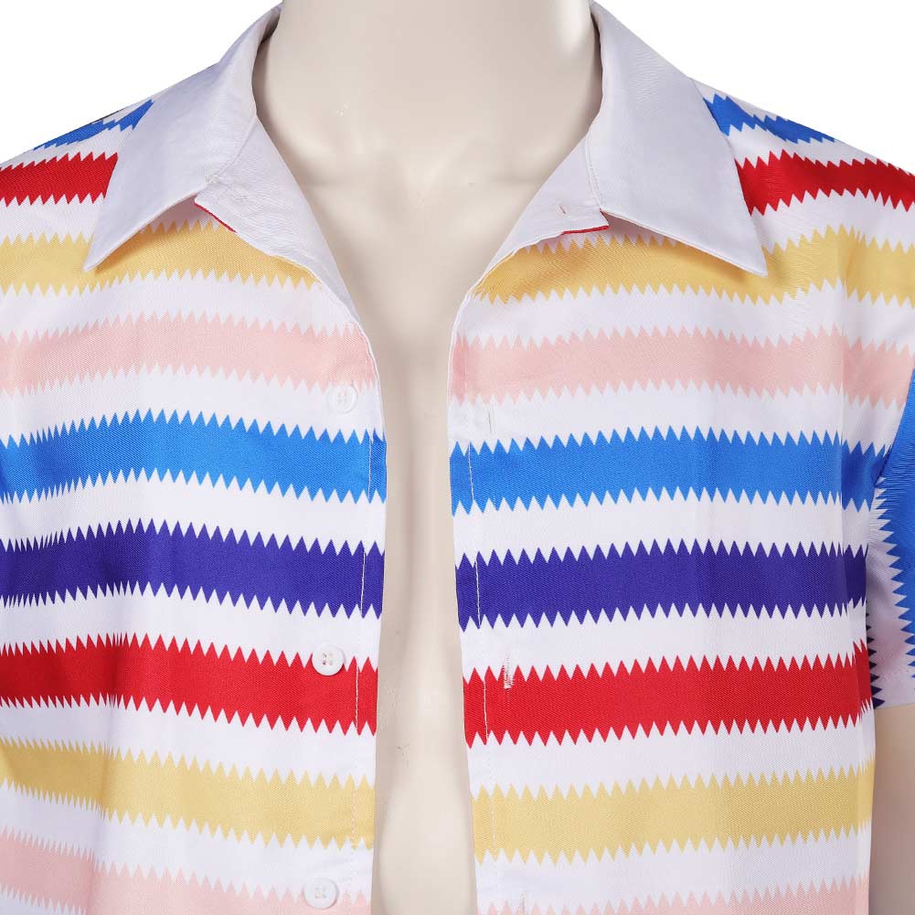 Barbie 1964 Ken Kids Children Rainbow Striped Shirt Cosplay Costume Halloween Carnival Suit