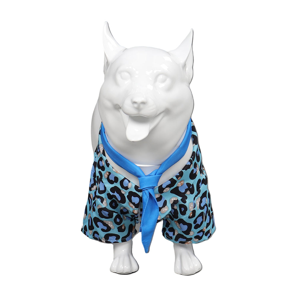 Barbie 2023 Ken Pet Dog Blue Leopard Printed Shirt Cosplay Costume Halloween Carnival Suit