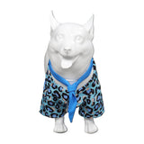 Barbie 2023 Ken Pet Dog Blue Leopard Printed Shirt Cosplay Costume Halloween Carnival Suit