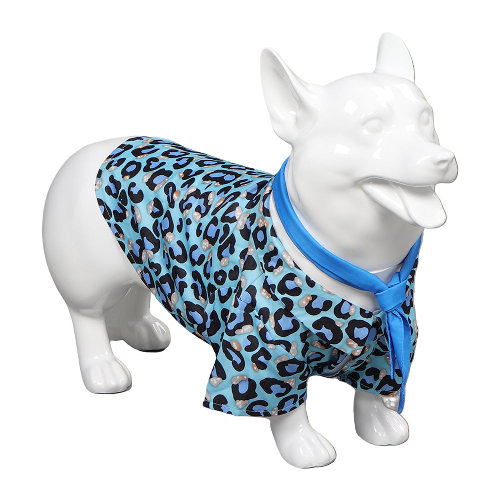 Barbie 2023 Ken Pet Dog Blue Leopard Printed Shirt Cosplay Costume Halloween Carnival Suit