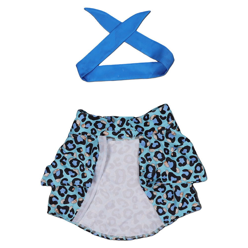 Barbie 2023 Ken Pet Dog Blue Leopard Printed Shirt Cosplay Costume Halloween Carnival Suit