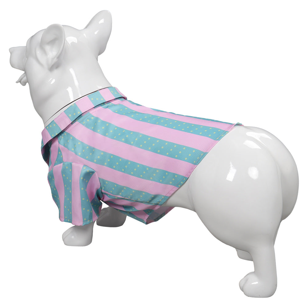Barbie 2023 Ken Pet Dog Pink And Green Stripes Shirt Cosplay Costume Halloween Carnival Suit