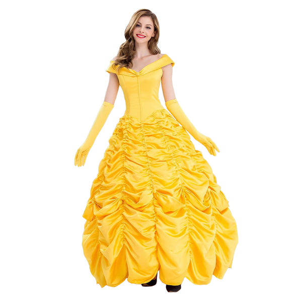 Belle cosplay yellow dress best sale