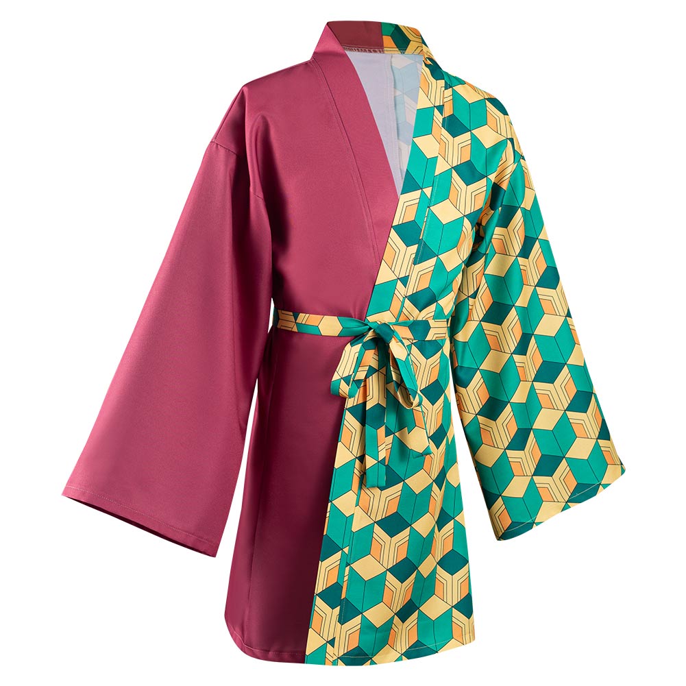 KNY Tomioka Giyuu Cosplay For Adult Male Costumes Halloween Carnival Suit With Earrings Belt