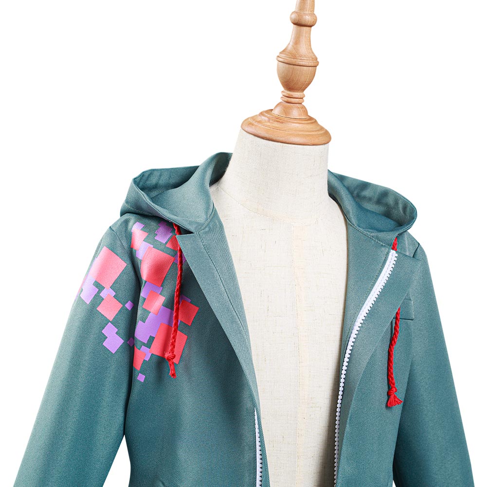 Danganronpa Coat Nagito Komaeda Cosplay Costume Kids Children Army Green Jacket