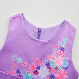 Kids Girls Encanto Tutu Summer Sleeveless Mesh Dress Halloween Carnival Suit