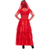 Beetlejuice Lydia Red Wedding Dress Cosplay Costume Outfits Halloween Carnival Suit