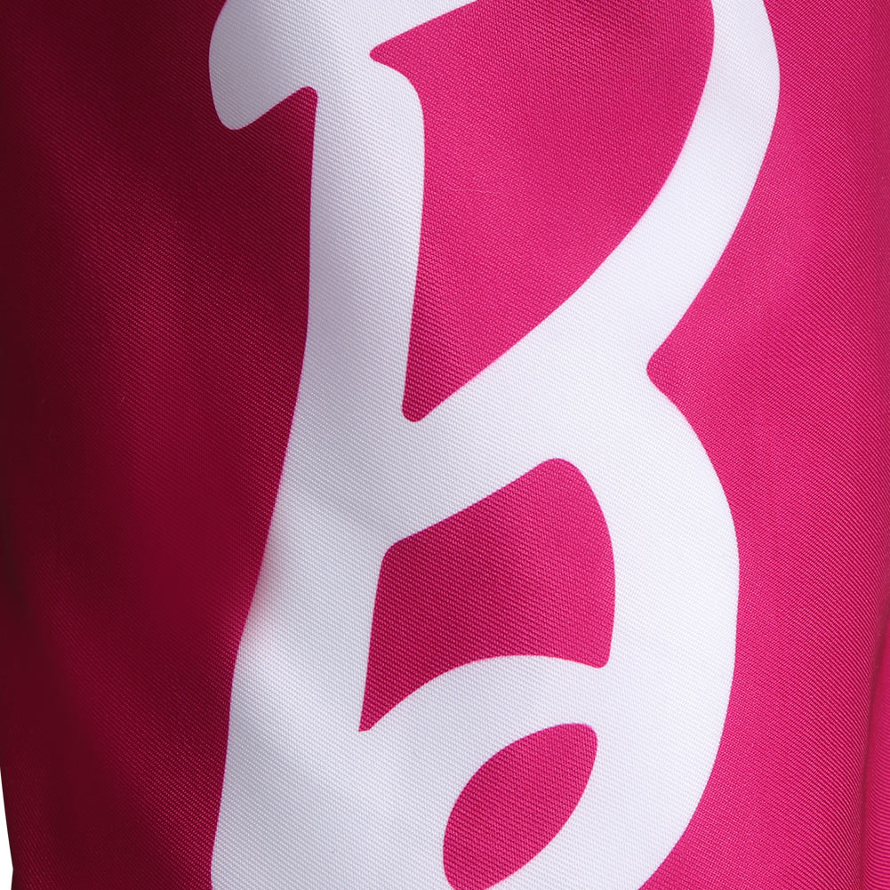 Barbie 2023 Pet Dog Rose Red Print Dress Cosplay Costume Halloween Carnival Suit