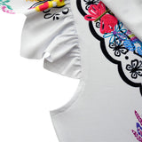 Kids Girls Encanto Mirabel Cosplay Costume Dress  Outfits Halloween Carnival Suit