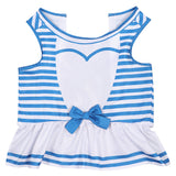 Barbie Pet Dog Blue Stripes Dress Outfits Cosplay Costume Halloween Carnival Suit